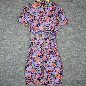 Vintage Positive Attitude Dress Sz 11/12 Colorful Floral Pockets